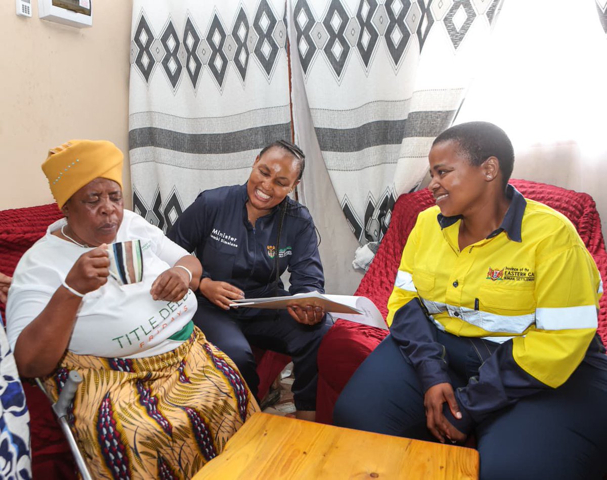 Spatial justice isn’t a slogan today; it’s an envelope with your name on it.
Minister Thembi Simelane in the Eastern Cape delivering as promised. 
Minister Thembi Simelane 
#HousingTheNation