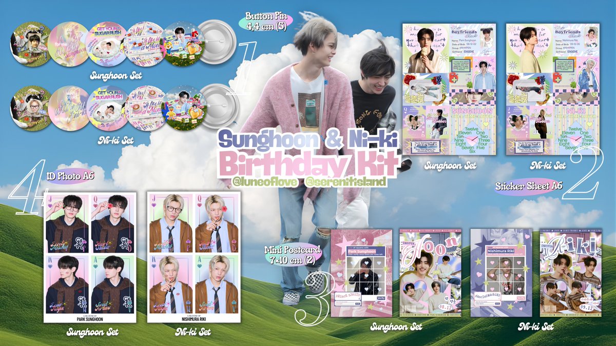 interest check! ✦ (likes &amp; rts super appreciated) 

hi, engenes! rencananya aku dan <a href="/serenitisland/">isla</a> mau ngadain birthday kit untuk sunghoon &amp; ni-ki, you can choose between sunghoon/ni-ki set (each set includes 4 items)

if you’re interested, drop your @ and i’ll tag you later 🤍