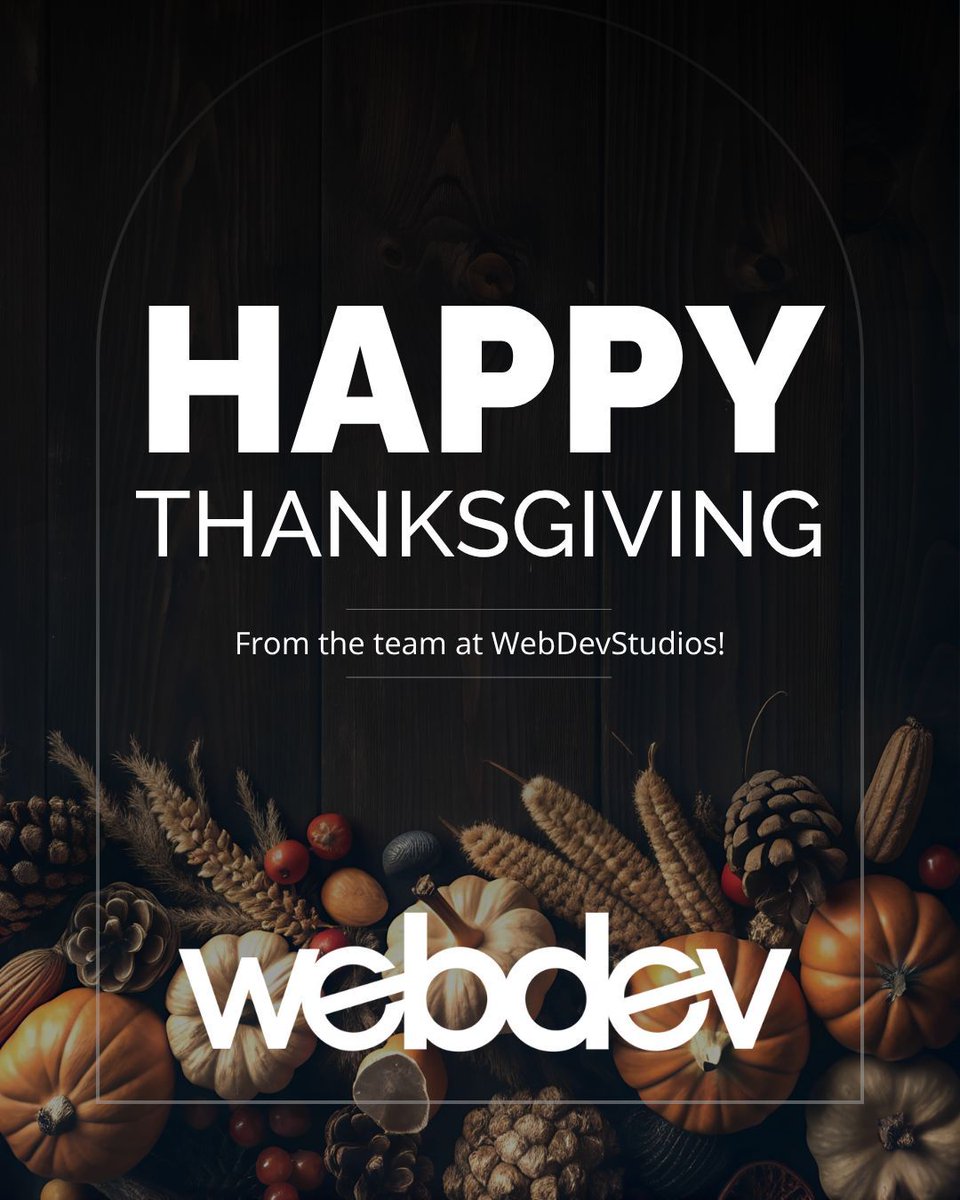 webdevstudios's tweet image. From the whole WDS team: Happy Thanksgiving! 
We&apos;re thankful for the trust of our clients and the innovation of the WordPress community. May your day be filled with peace, gratitude, and reliable internet access! 😉

#HappyThanksgiving #WordPressCommunity