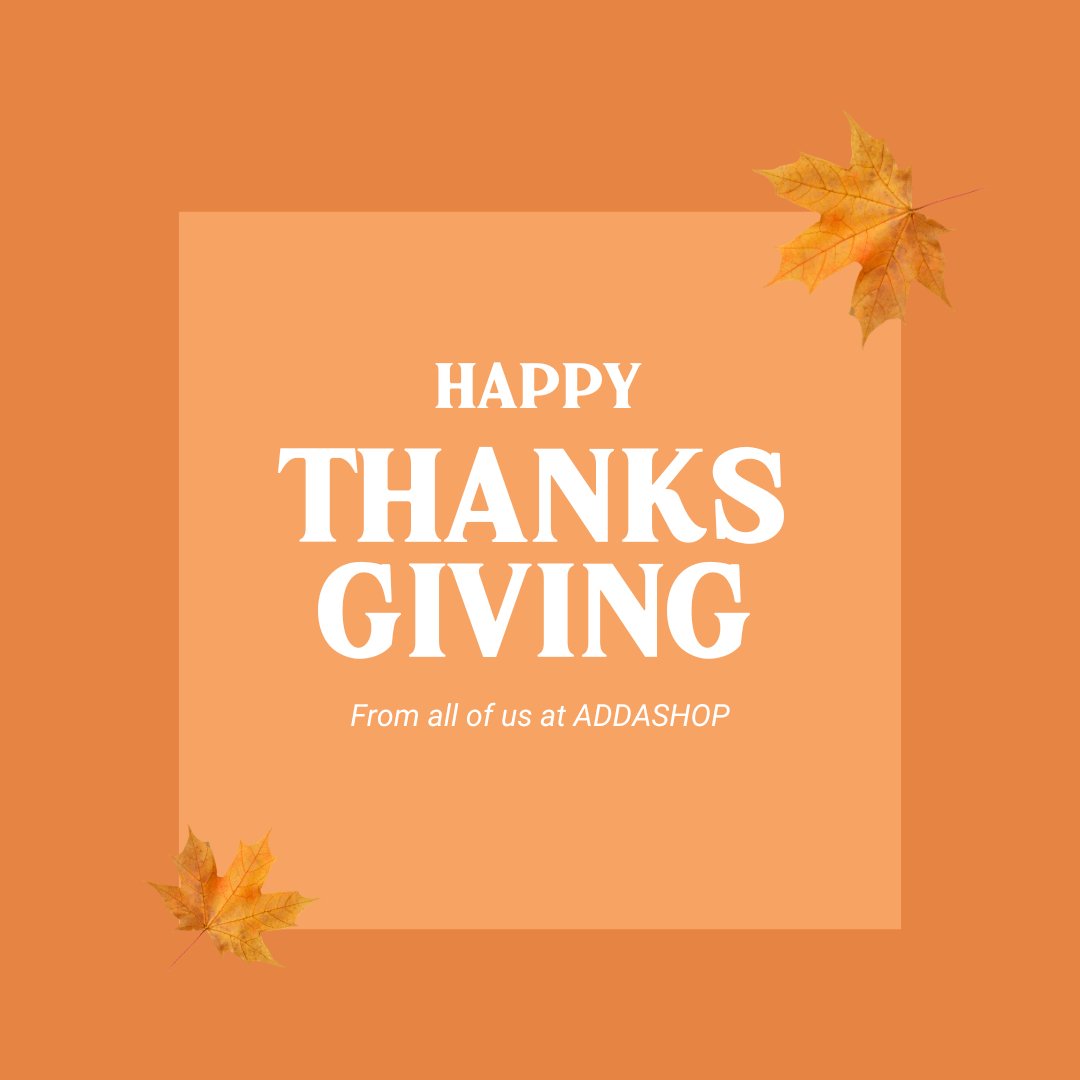 AddAShop2's tweet photo. Happy Thanksgiving from our family to yours! 🍂🦃

#AddAShop #HappyThanksgiving #Grateful https://t.co/bDtEm10GXg