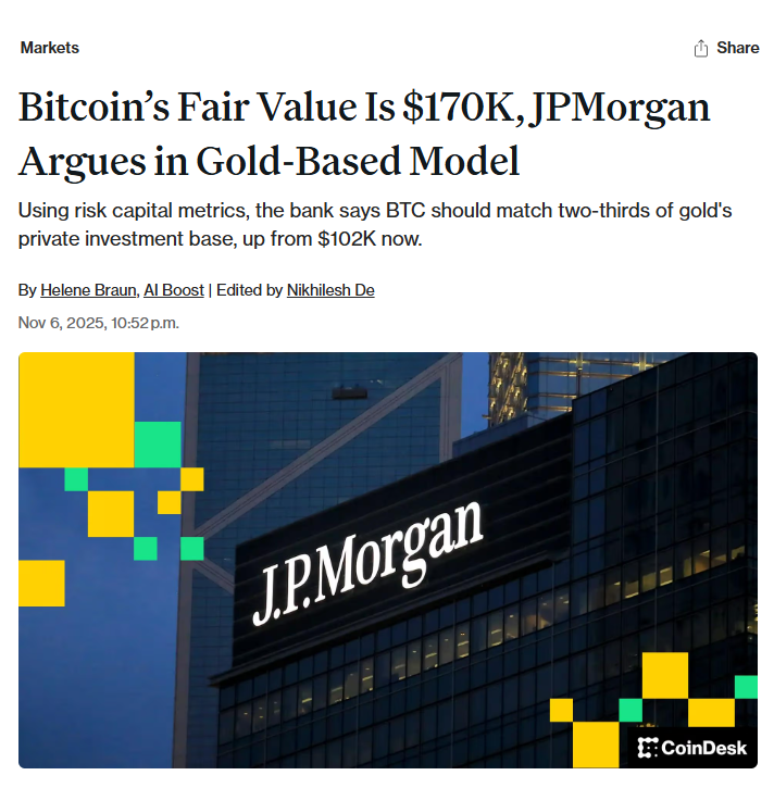 EmmaGoldbase's tweet image. JPMorgan says Bitcoin’s fair value is $170K based on gold parity.

But what if you could own both gold and Bitcoin exposure, in one move?

GoldBase bridges physical gold and crypto via $GBT, a real-world asset token backed by in-ground gold today plus future discovery upside.