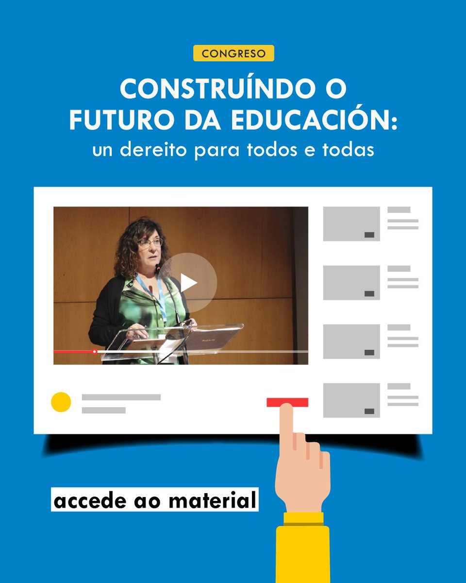 📢 MATERIAL DO CONGRESO DE EDUCACIÓN

Dispoñibles as presentacións e vídeos do congreso “Construíndo o futuro da educación”

Acceso no Punto Virtual de Educación con moitos outros recursos

📂 Material do congreso: bit.ly/4pA6jtp
🔗 Punto Virtual: bit.ly/3MaaX2F