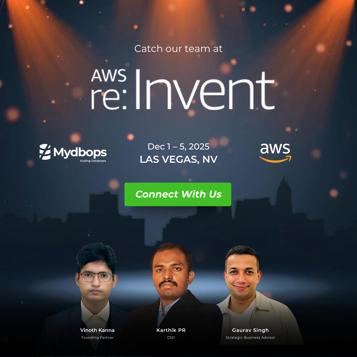 MydbopsOfficial's tweet image. See you at AWS re:Invent 2025!
Our team will be in Las Vegas (Dec 1–5) to talk database modernization, migrations &amp;amp; cloud performance.
Working with MySQL, MariaDB, MongoDB, PostgreSQL, TiDB &amp;amp; more on AWS?
Let’s connect.

#AWSreInvent #AWSreInvent2025 #DatabaseMigration #Mydbops