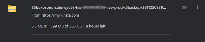 wp_bullet's tweet image. Biggest website backup I have ever seen, 400 GB unpacked! @kinsta #WordPress #webperf