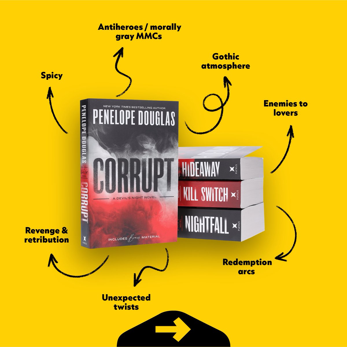 Books2DoorUK's tweet image. Forbidden, messy, intense…these dark romance books are unputdownable🔥🖤

For those who like their romance with a little chaos…these are the books your TBR will thank you for📚🖤

🛒SHOP NOW: books2door.com

#BlackFriday #Bookish #BookRecs #Books2Door