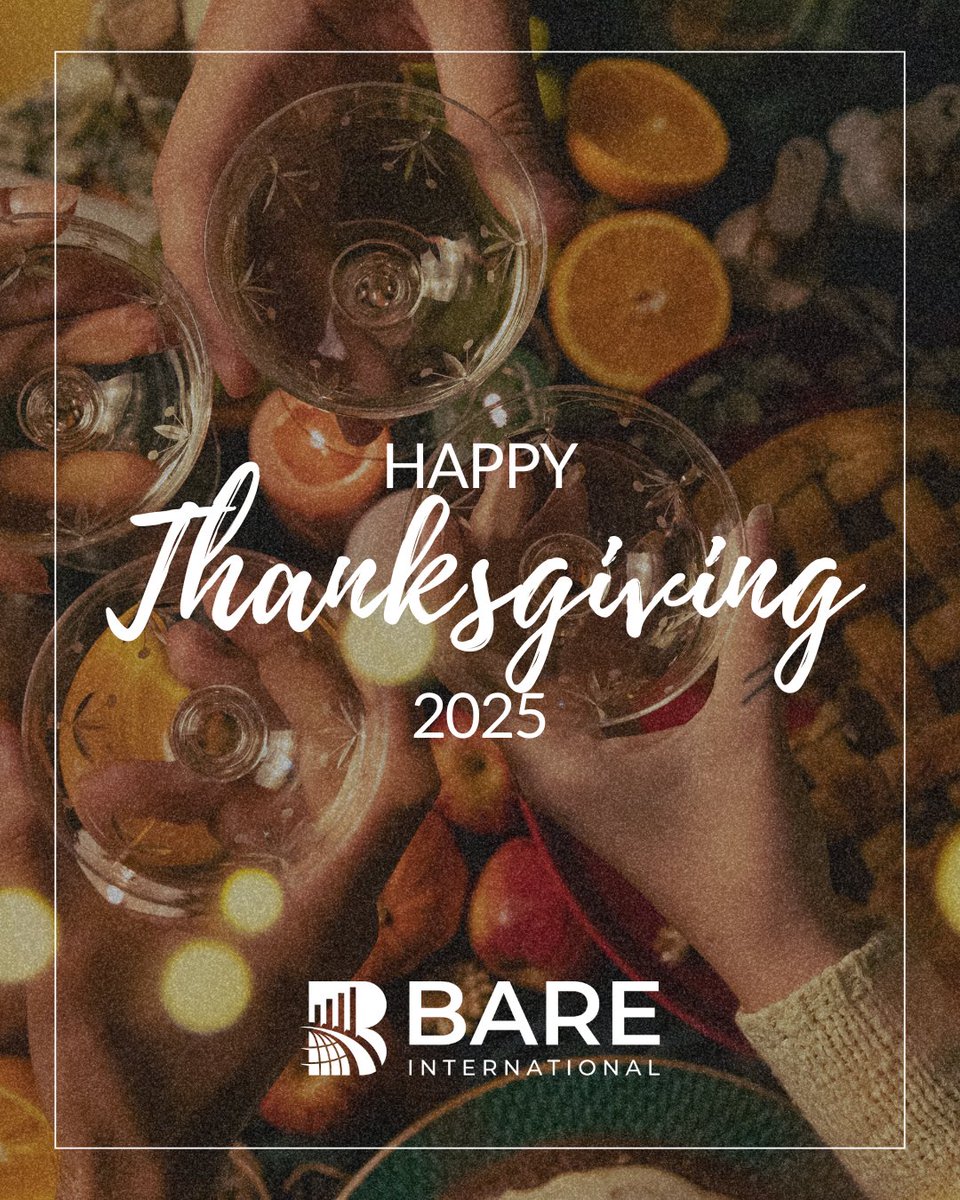 🍂✨ From all of us at BARE, we wish you a holiday filled with gratitude, connection, and moments that matter. 

#Thanksgiving #Gratitude #Thankful #BAREInternational #Community #CustomerExperience