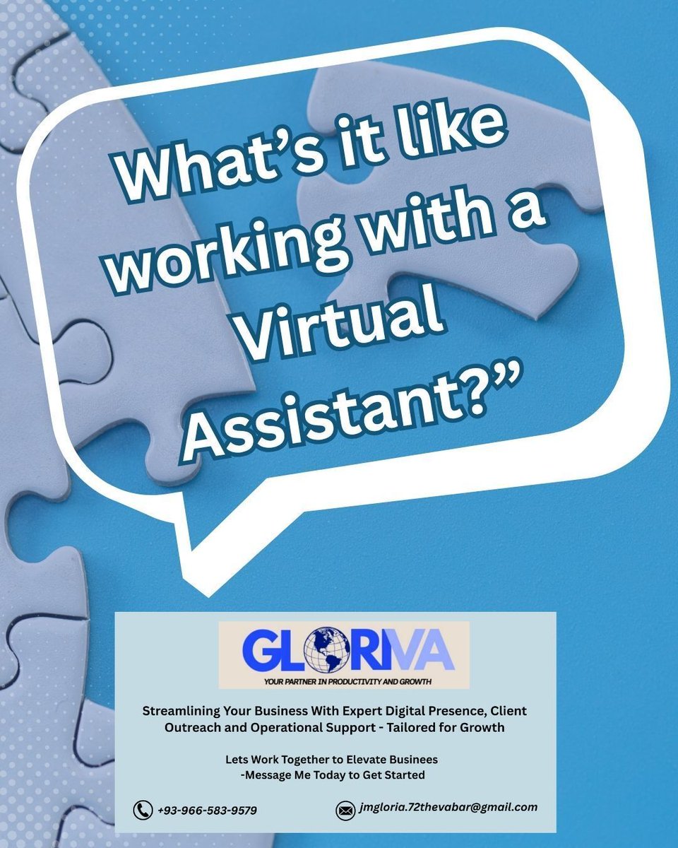 josephglor57168's tweet image. From Overwhelmed to Organized — that’s what GLORIVA is here for.

When you delegate, you don’t lose control — you gain freedom.

Let’s make your business run smoother, together.

#VirtualAssistantPH #WorkSmart #DelegateToElevate
