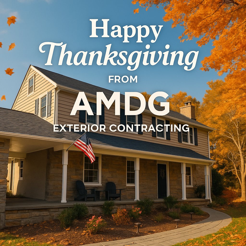 AMDGEXTCON's tweet photo. From everyone at AMDG Exterior Contracting, thank you for letting us be part of your year. Wishing you a warm, safe, and happy holiday.

#Grateful #Thanksgiving #AMDGExteriorContracting #TeamBlue https://t.co/T08zCYQoYl