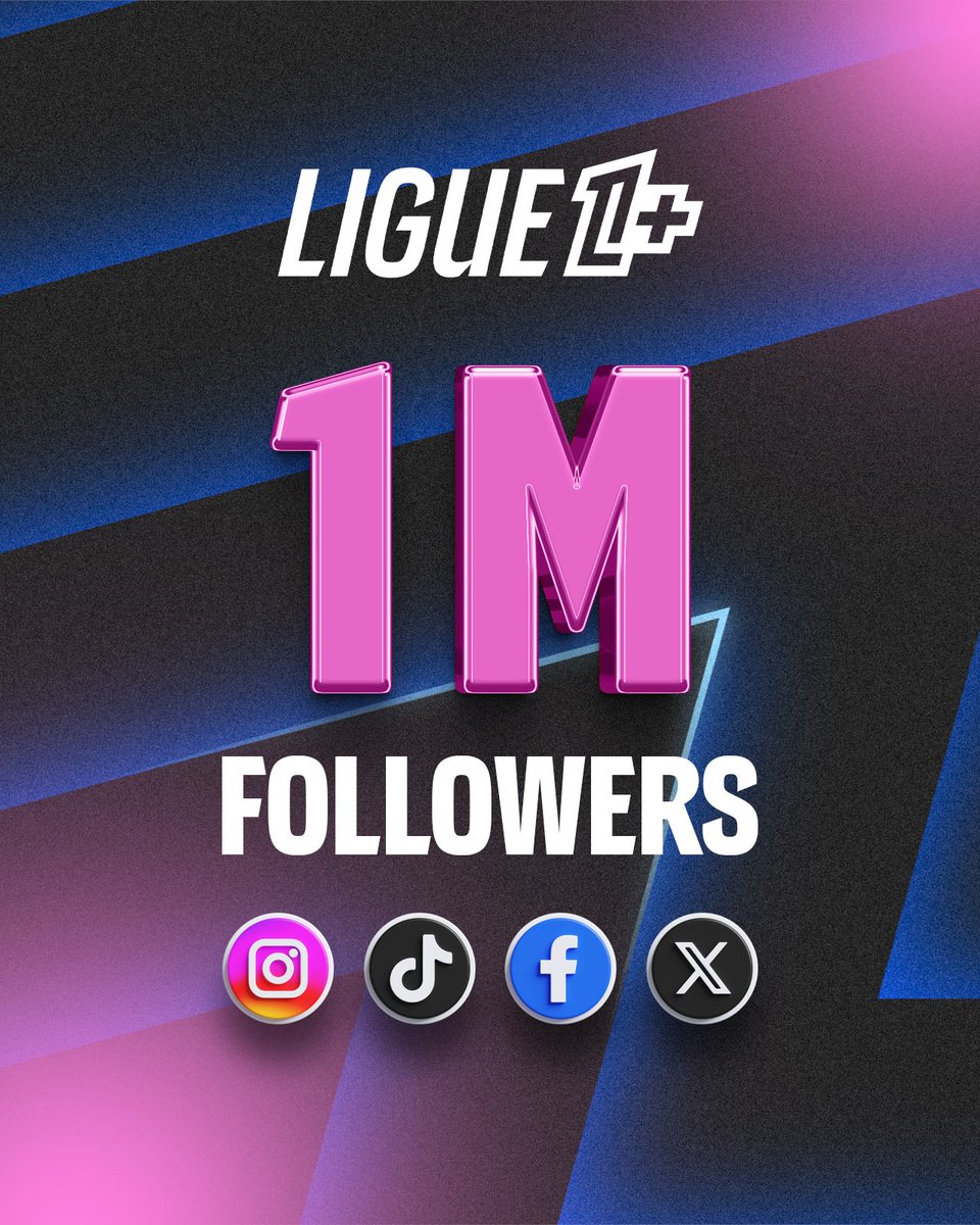 ligue1plus's tweet image. Vous êtes déjà plus d&apos;1 million à nous suivre sur l&apos;ensemble de nos réseaux sociaux 🔥

Merci à vous, ce n&apos;est que le début !