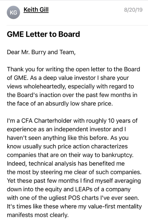 So let me get this straight — legendary investor Michael Burry, the 'big short', is posting about $GME again AND includes a previous email exchange with Keith Gill (Roaring Kitty) that references deep value?

The timing of his return is extremely peculiar as GameStop stock is