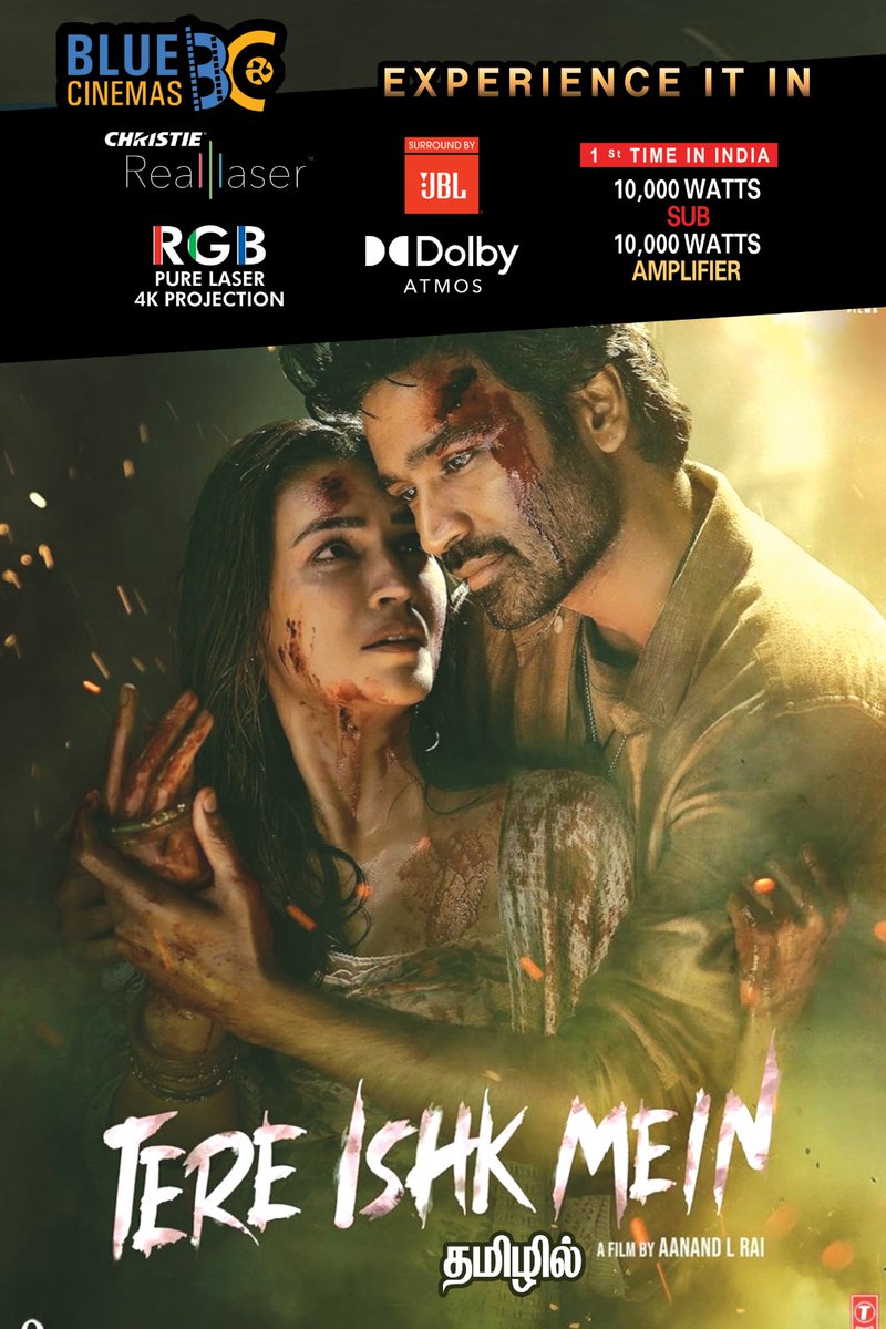 BlueCinemas's tweet photo. #TereIshqMein Bookings Open Now 
@dhanushkraja @arrahman https://t.co/N8Hk7zZLPU