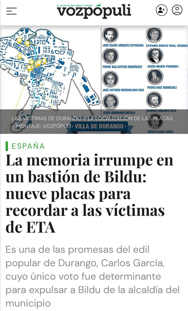 A veces un solo concejal mueve montañas. Un solo concejal puede devolver la dignidad a un pueblo. Enhorabuena a <a href="/carlosdavidgf/">Carlos García</a> nuestro concejal en Durango. vozpopuli.com/espana/la-memo…