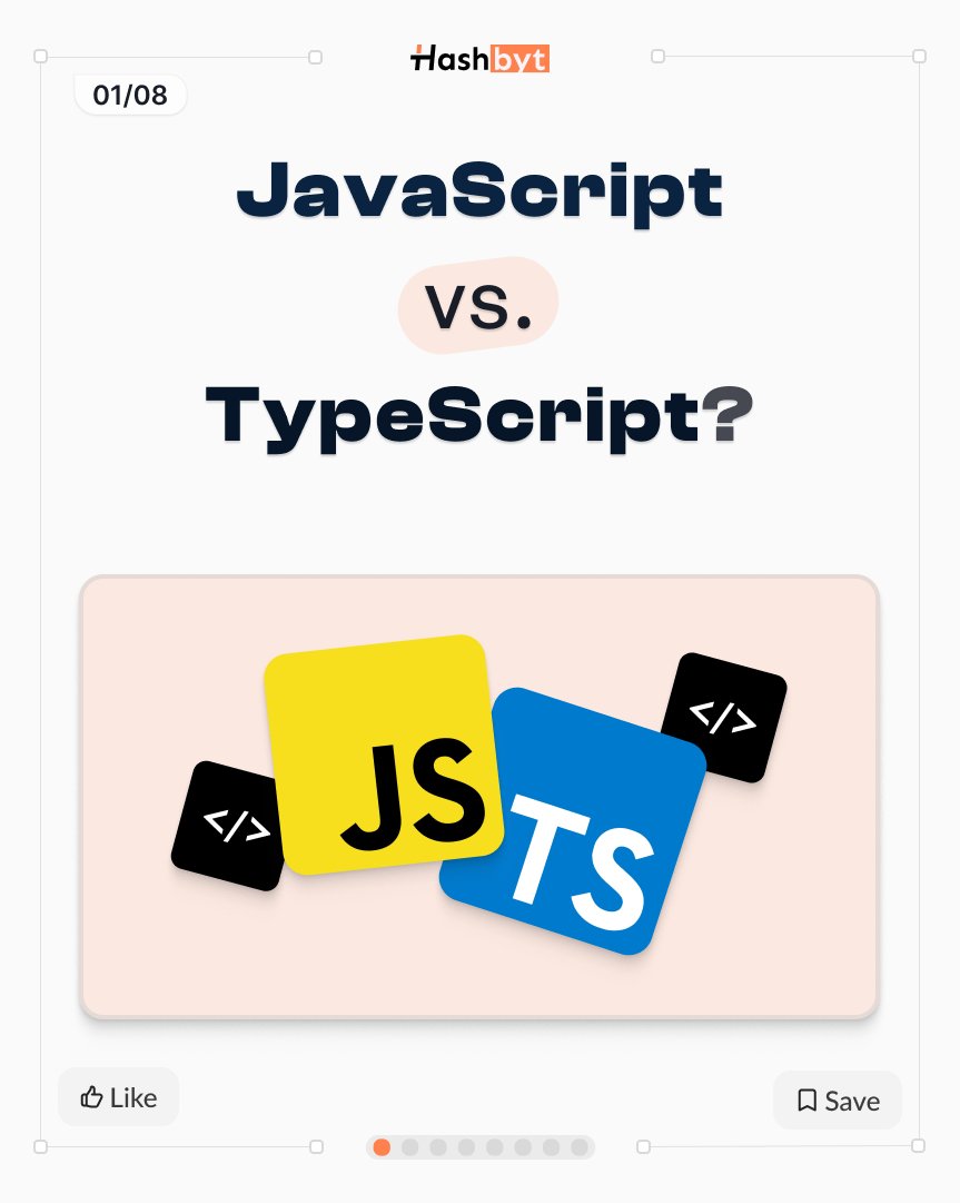 hashbyt's tweet image. JavaScript vs TypeScript: the frontend debate that never ends.
 Which one actually helps you build cleaner, safer apps? 👇
 #JavaScript #TypeScript #WebDev