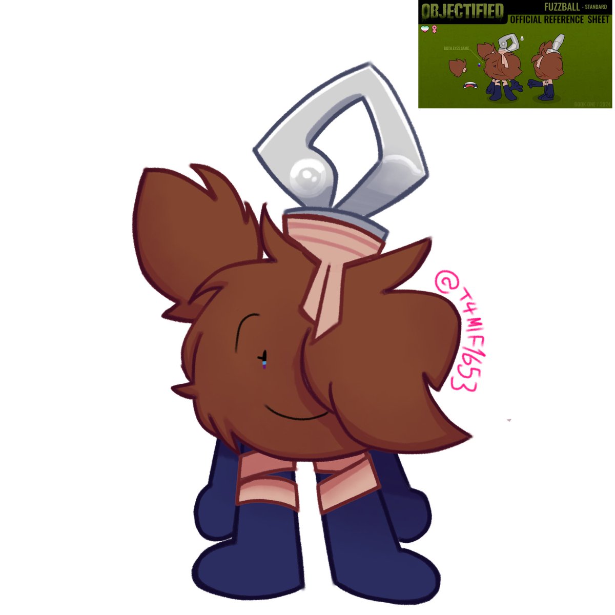 T4miF1653's tweet image. Fuzzy silly ball creature,,,,,
#ObjectifiedComic #Fanart