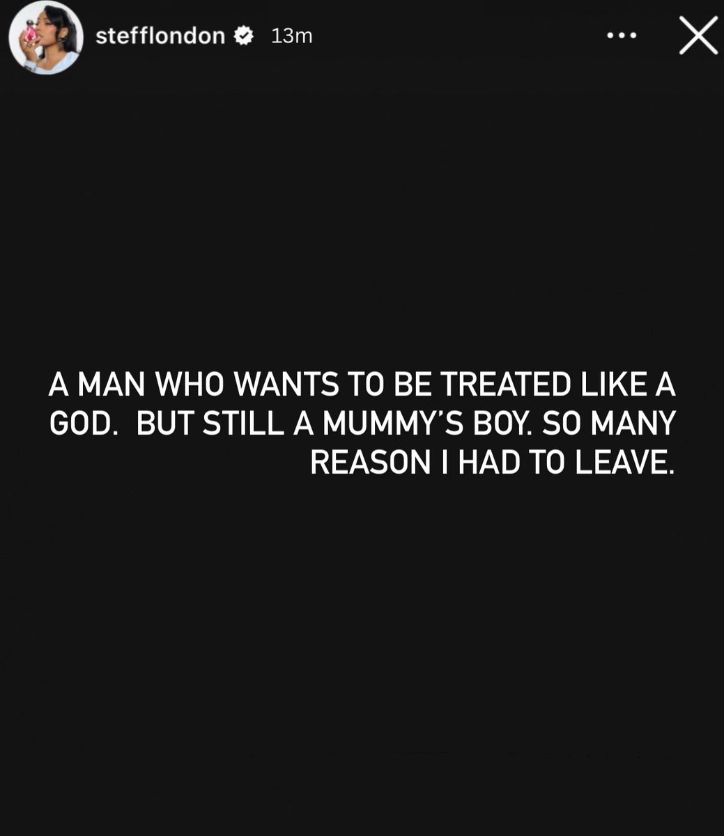 Burna boy ex steff London via ig story. But who is she referring to? 👀