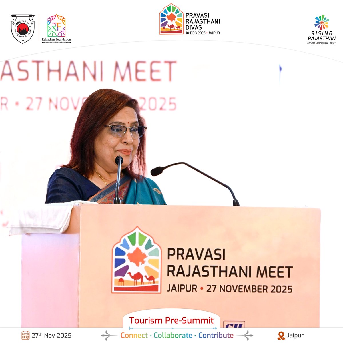 biprajasthan's tweet photo. Smt. Preeti Satyanarayana, President, EaseMyTrip, speaking at the Pravasi Rajasthani Meet - Tourism Sector Pre Summit in Jaipur, highlighted how digital marketing is rapidly boosting Rajasthan’s global footprint; beyond palaces and forts. 
 
She also said that with no entry barriers, artisan and local communities continue to enrich the tourism industry, while AI-driven portals, smart keywords, and technology will make Rajasthan’s story even more compelling worldwide.