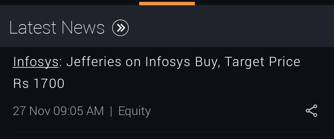 share_buyback's tweet image. Jefferies has set a fresh target of ₹1700 for #Infosys. 🚀

I believe the stock can hit this level within 2 months post buyback.

Stay tuned for updates! 🔥

Disc: Not a buy or sell recommendation.

#StockMarket #Investing #Buyback #Nifty50 #LongTermInvesting