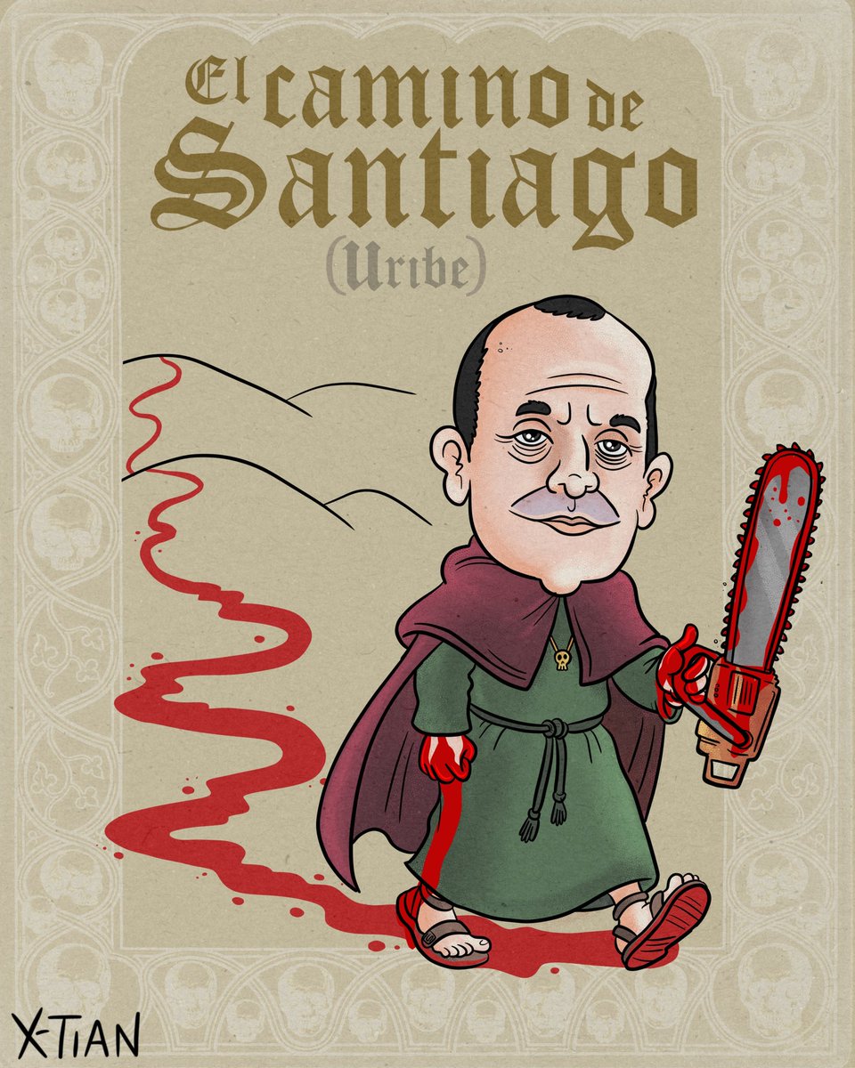 El camino de Santiago (Uribe)💀💀
Mi caricatura hoy en <a href="/PublimetroCol/">Publimetro Colombia</a>