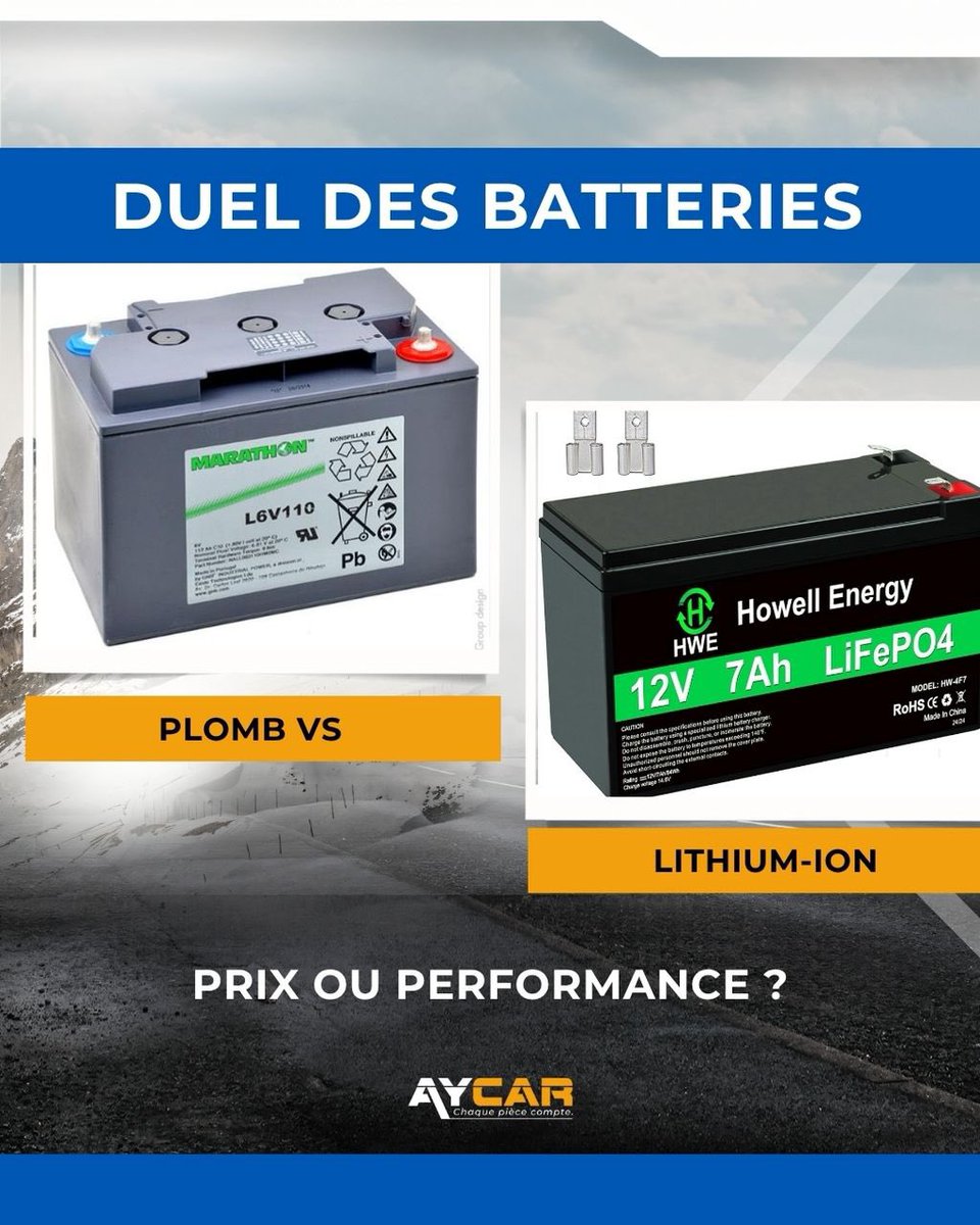 Aycar_sn's tweet photo. Batterie Plomb 🟤 ou Lithium-ion 🔵 ?

Dites-nous en commentaire laquelle vous choisiriez pour votre voiture et pourquoi !

📍 Keur Massar – Boutique AYCAR
💻 https://t.co/dEgwcG7tqs
 📞 77 232 49 49

#AYCAR #batterieauto #plombvslithium #duelauto #piècesdorigine #sécuritéauto https://t.co/jitvoBaw8n