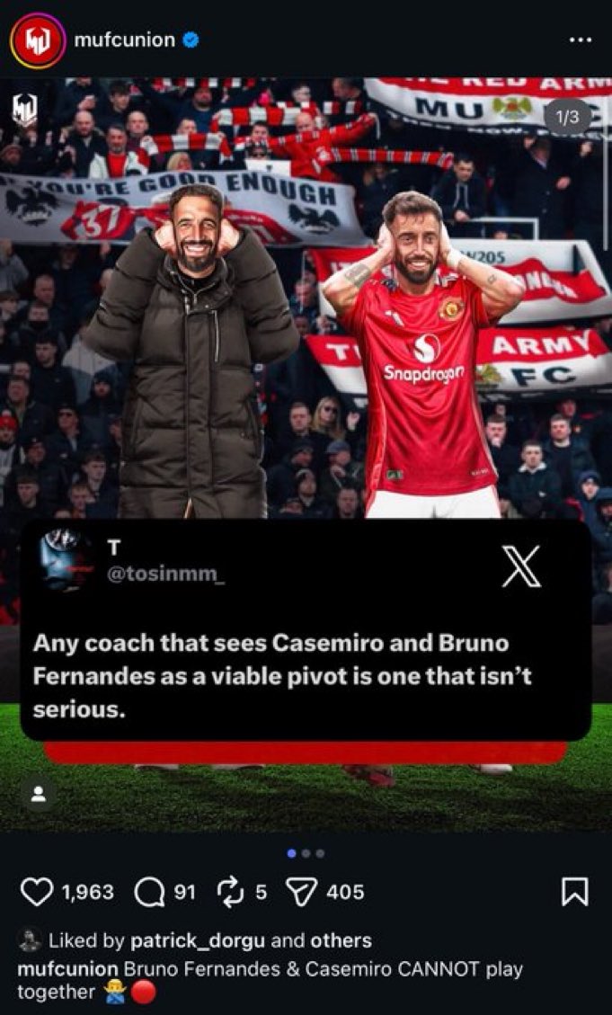 Manutd_addicts's tweet image. 🚨🚨🚨

Even Dorgu agrees, probably the whole team agrees.

Can’t wait till Ruben Amorim gets sacked.

#MUFC