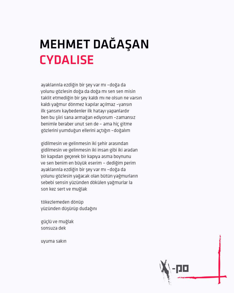 [Mehmet Dağaşan - Cydalise] 
#Xpoetry #Xpoetries #BuzdokuzXPo