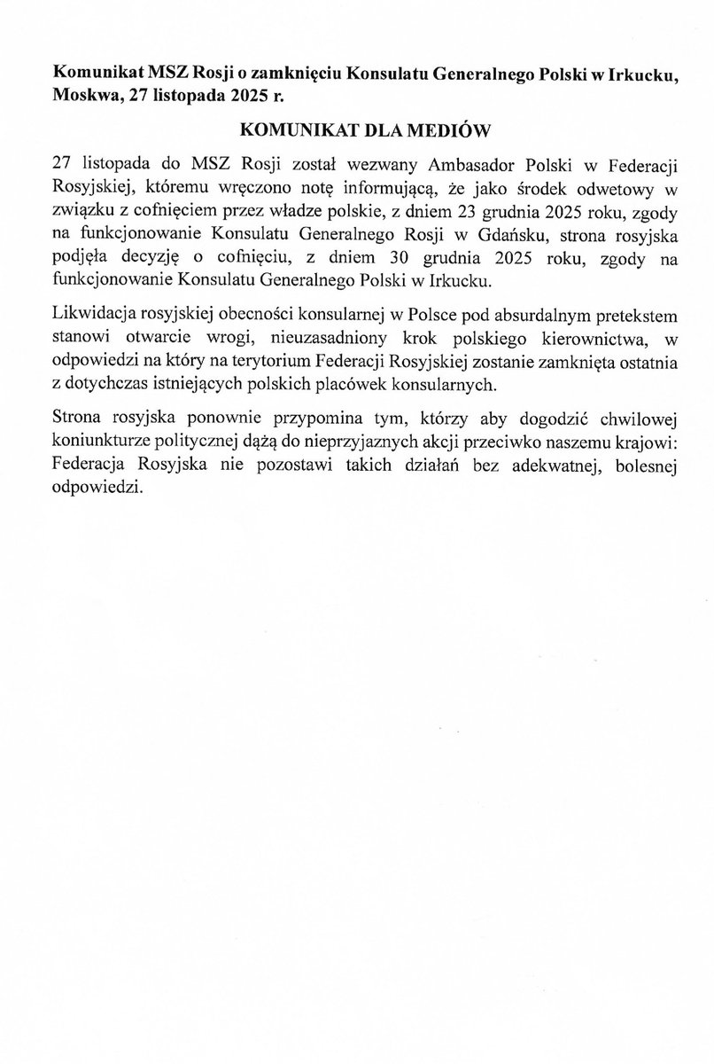 Russian Embassy, PL tweet media
