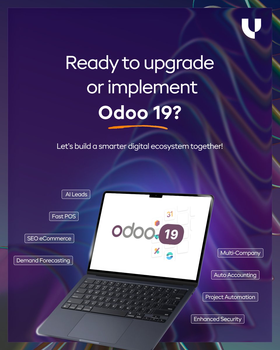 uncannycs's tweet image. 🚀 Odoo 19 is live — smarter, faster, AI-powered!
AI Leads, Auto Accounting, Fast POS &amp;amp; more to boost your business.

Upgrade today 👉 uncannycs.com

#Odoo19 #odooerp #UncannyCS