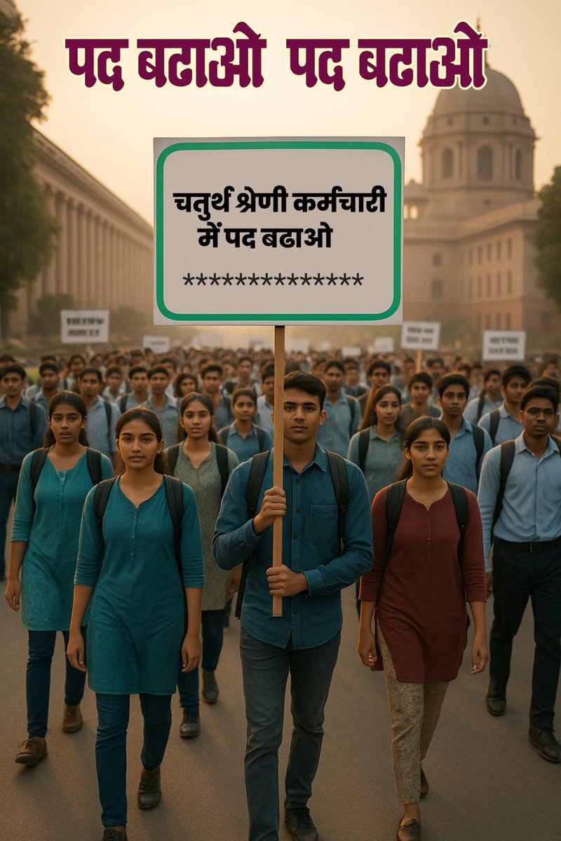 माननीय <a href="/BhajanlalBjp/">Bhajanlal Sharma</a> जी से अनुरोध है कि पदों की संख्या बढ़ाकर युवाओं को बड़ा राहत दें।
#चतुर्थ_श्रेणी_पद_70K_करो 
#चतुर्थ_श्रेणी_पद_70K_करो