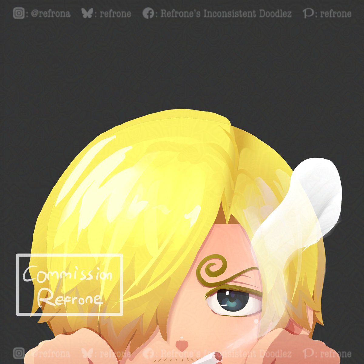 Refrone2's tweet image. Vinsmoke Sanji, commissioned by asteryao on VGen! 🚬

I&apos;m a fellow One Piece enjoyer! So I was happy drawing this 😋

#VGenComm #ONEPIECE #sanji