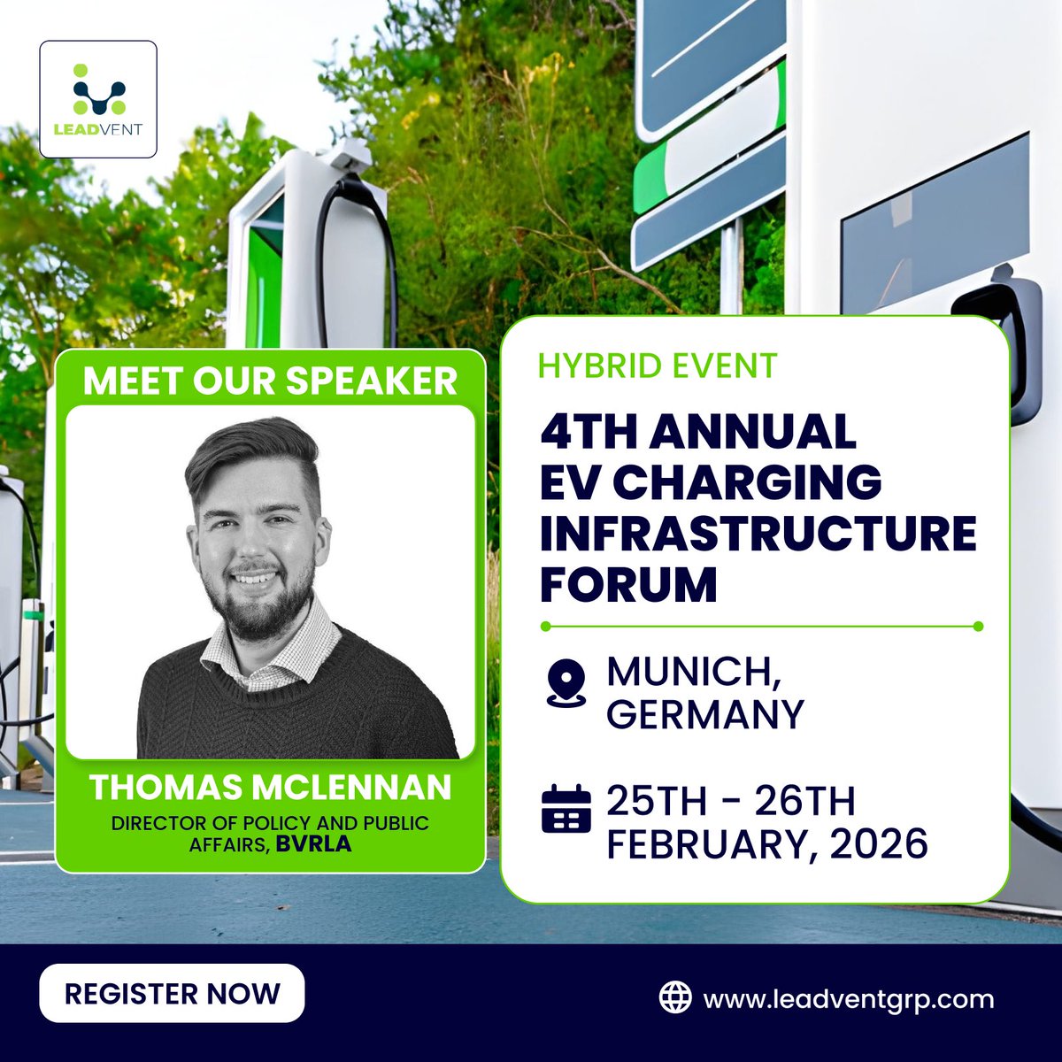 leadvent's tweet image. MEET OUR SPEAKER!!

Thomas McLennan, Director of Policy and Public Affairs at BVRLA will be speaking in the 4th Annual EV Charging Infrastructure Forum

-bit.ly/4owmtEa

#EVCharging #EVInfrastructure #eMobility #ElectricVehicles #ChargingStations #FastCharging #DCFC