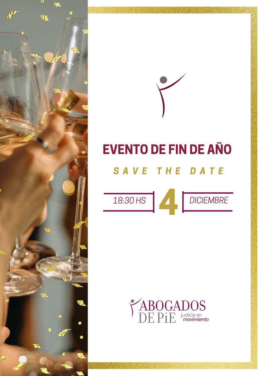 Un año de trabajo, compromiso y grandes logros. ¡Ahora llega el momento de celebrarlo juntos! Muy pronto...🎇
#abogadosdepie #eventofindeaño #2025