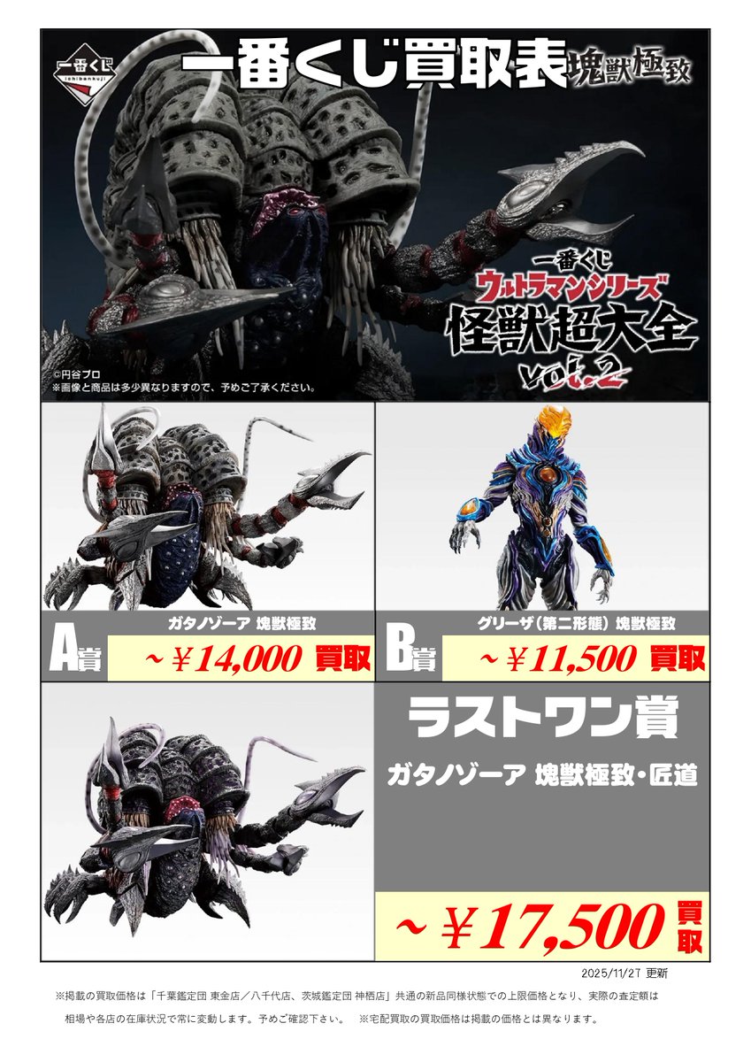一番くじ ウルトラマンシリーズ 怪獣超大全 vol.2 まとめ売り メトロン付き 一番くじ ウルトラマンシリーズ 怪獣超大全 vol.2│株式会社BANDAI
