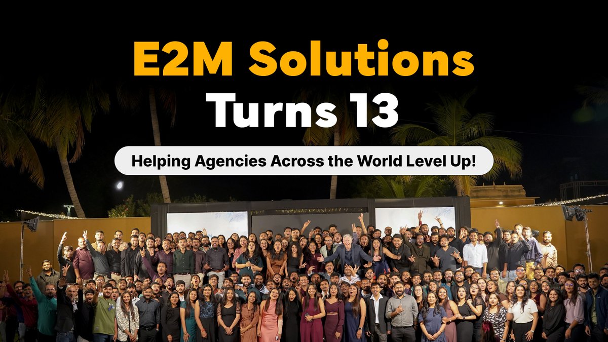 E2MSolutions's tweet image. Cheers to 13 and many more 🥳
