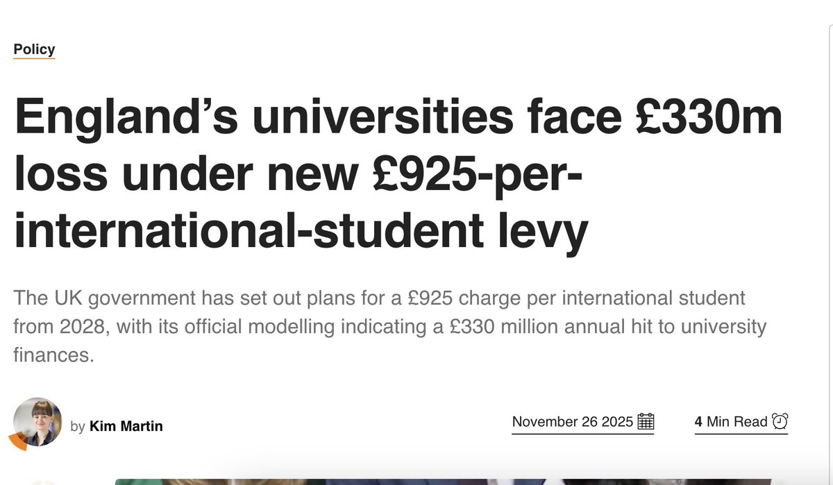 the Labour government, in its infinite wisdom, wont raise revenue from taxing banks more, or Silicon Valley more, but from taxing a successful export sector, universities!

export tax now, who needs foreign revenue?