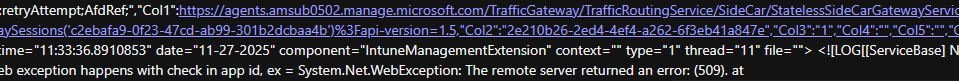 Mister_MDM's tweet photo. @IntuneSuppTeam ..I know it is Thanksgiving today… but it seems asu 0502 decided to take the day off anyway.
It looks like it hit its resource limit again. A little more CPU and memory for that server might help :P
#Intune #MSIntune #Windows #Windows11 #WindowsAutopilot https://t.co/nkx829fEX5
