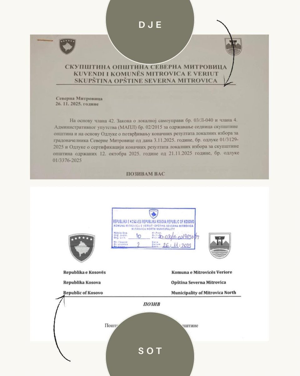 “Serbian List” attempted to convene a municipal assembly session in North Mitrovica without mentioning the Republic of Kosovo anywhere, dismissing the very state they operate in. The Government of Kosovo refused to legitimize a constitution organized outside the framework, name,