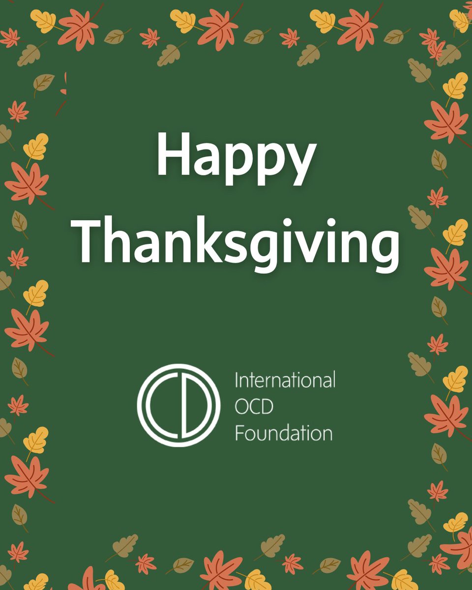 IOCDF's tweet image. This Thanksgiving, we’re grateful for our incredible community—your support makes our work possible every day. 

As you reflect on what you’re thankful for, consider giving the gift of hope to those living with OCD. Every donation helps us provide resources, support, and…