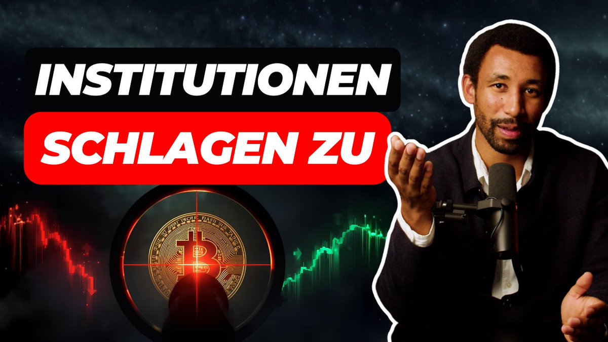 Institutionen schlagen zu.

Bitcoin rückt ins Fadenkreuz der Finanzelite.

Gleichzeitig sehen wir, wie Bitcoin in die nächste Klasse aufsteigt. 

Was das bedeutet und wie es weiter geht, wie immer um 16:00 Uhr im Live Stream.

youtube.com/live/thBeXJ0p7…