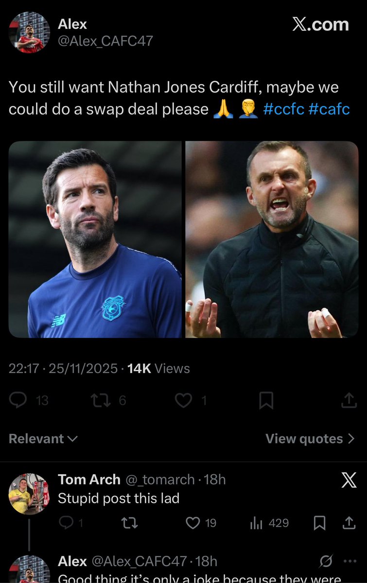 CafcJ76489's tweet image. Tried covering this up by saying it was a joke because he knows he’s in the wrong 🤣🤣🤣 what a helmet #cafc