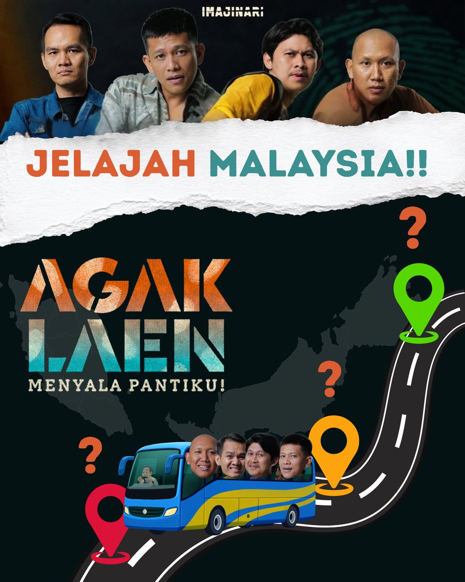 ANTENNAETS's tweet photo. Agak-agak, para Detektif nak ke mana ni? Cluenyaaaa...
Korang stay tuned je nanti!
Agak Laen Menyala Pantiku di pawagam Malaysia mulai 4 Disember 2025!
#AntennaEntertainments #AgakLaenMenyalaPantiku #ALMP #Imajinari https://t.co/Wb0seitkOj