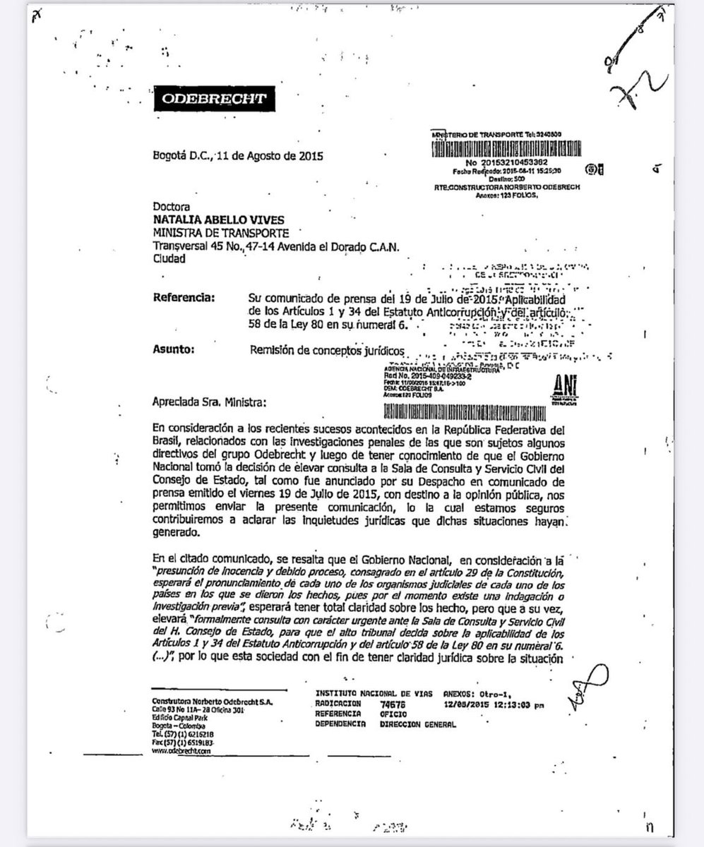 AABenedetti's tweet image. Después de haber sido arrestado Marcelo Odebrecht, Eleuberto Martorelli manda una carta avisándole a Camilo Enciso, secretario de Transparencia de Santos, sobre la corrupción que venía en Odebrecht y Enciso no hizo ni dijo nada porque Néstor Humberto Martínez era de Cambio…