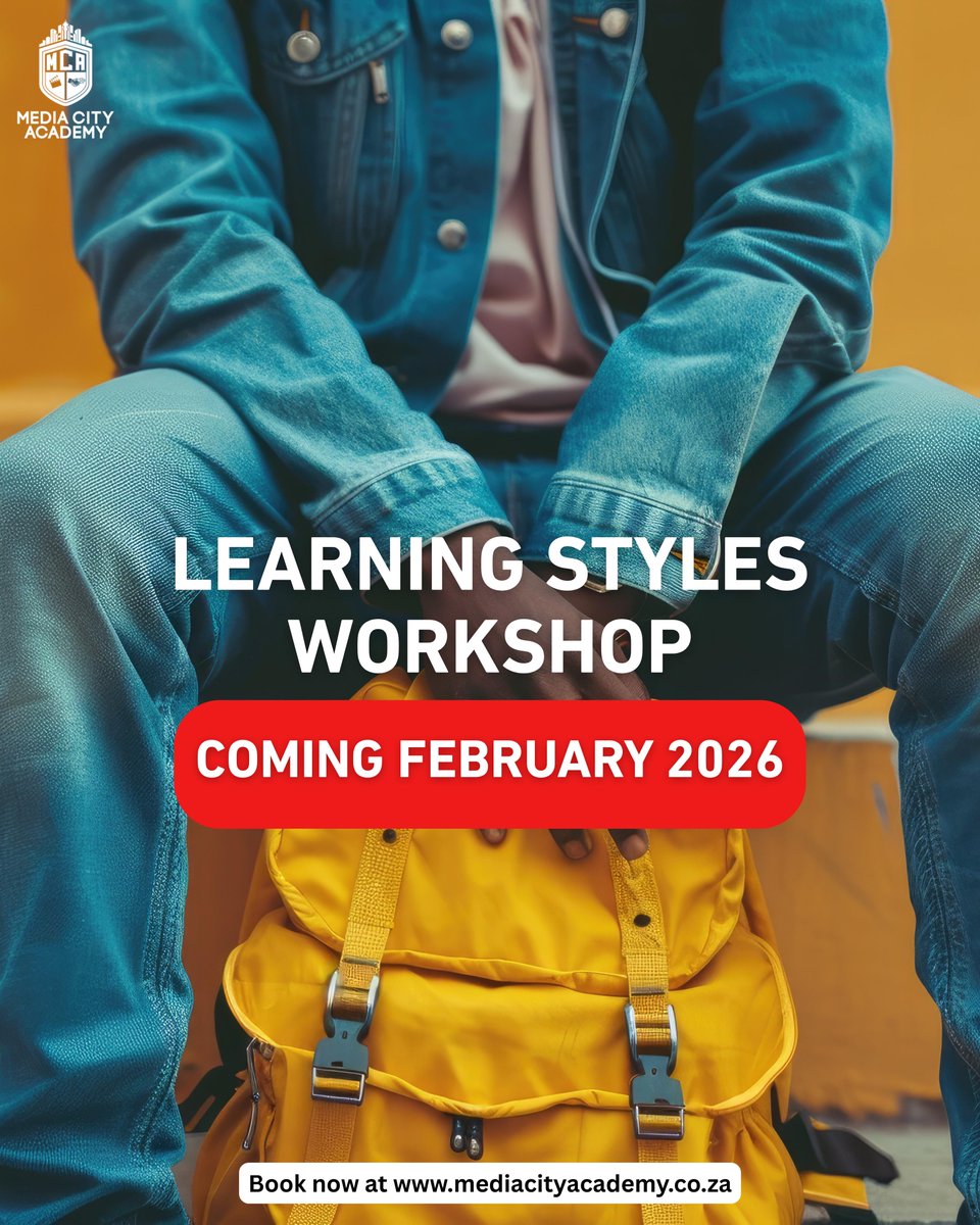 MediaCityAcadem's tweet image. Learning Styles Workshop, coming February 2026. 📚

Learning is personal. Parents and learners are invited to discover how to study smarter, not harder.

Book today to secure your spot!

mediacityacademy.co.za/learning-style…

#MediaCityAcademy #LearnByDoing #Cityzens