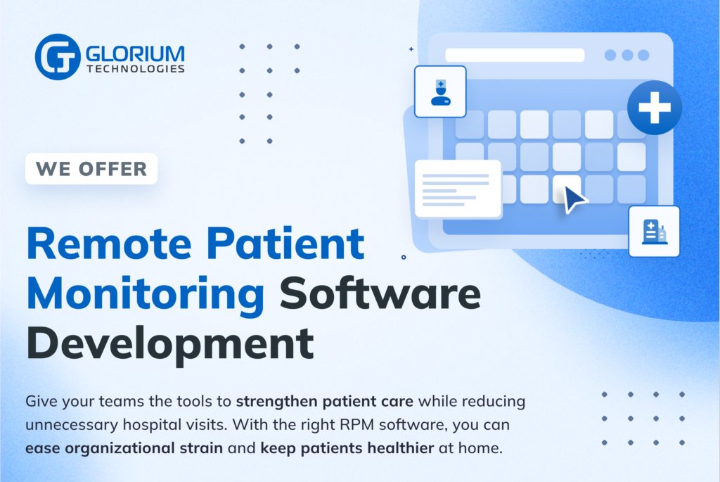 Glorium_Tech's tweet image. 🏥 Transform Patient Care with Remote Patient Monitoring

Cut hospital readmissions by up to 76% and keep patients healthier at home. RPM software helps your teams provide proactive, continuous care while reducing organizational strain.

💡 Who benefits most:
Healthcare…