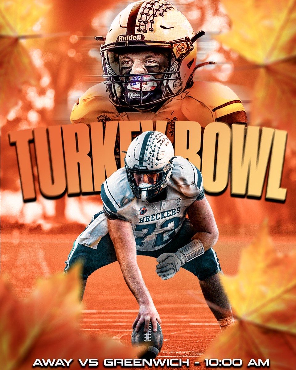 TURKEY BOWL GAME DAY

🏈 vs Greenwich
⏰ 10 AM
🏟️ Greenwich HS
📻 WWPT 90.3 FM
📺 youtube.com/live/Ri5EvP18W…

GO WRECKERS!! #cthsfb