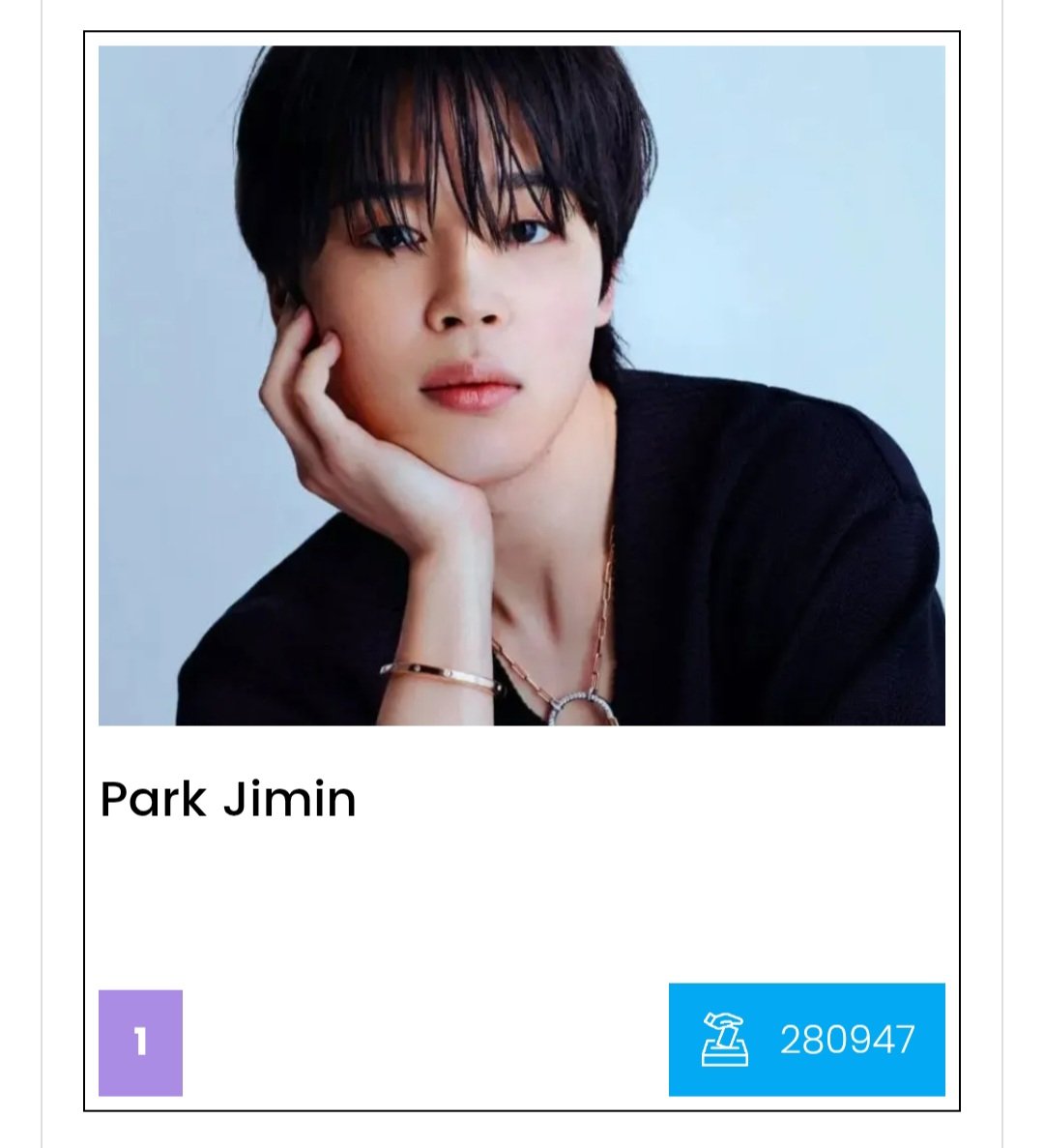 voteforpjm2's tweet image. 🗳ICON D_33
The Most Powerful Asian Celebrities 2025 (Charity Campaign) 
📌iconpolls.com/poll/vote-most…

Current Ranking: #1
Gap: 6948

Widen the gap, it will only take 10 seconds to vote, so do it hourly!

X hashtag vote👇(AVOID SPAMMING⚠️)
I vote &quot;Park Jimin&quot; for…