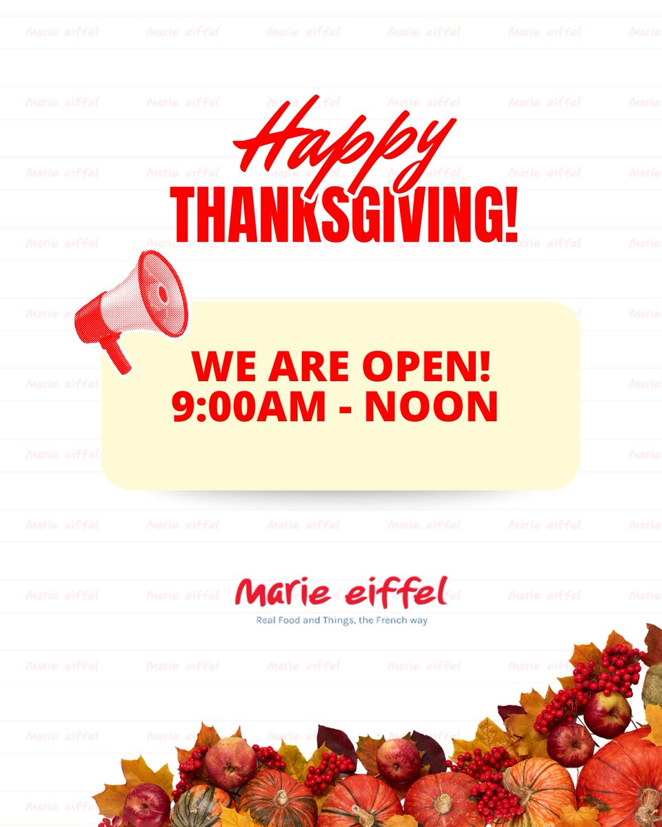 marieeiffel's tweet image. Come! 💖🦃 #thanksgiving #marieeiffel #weareopen