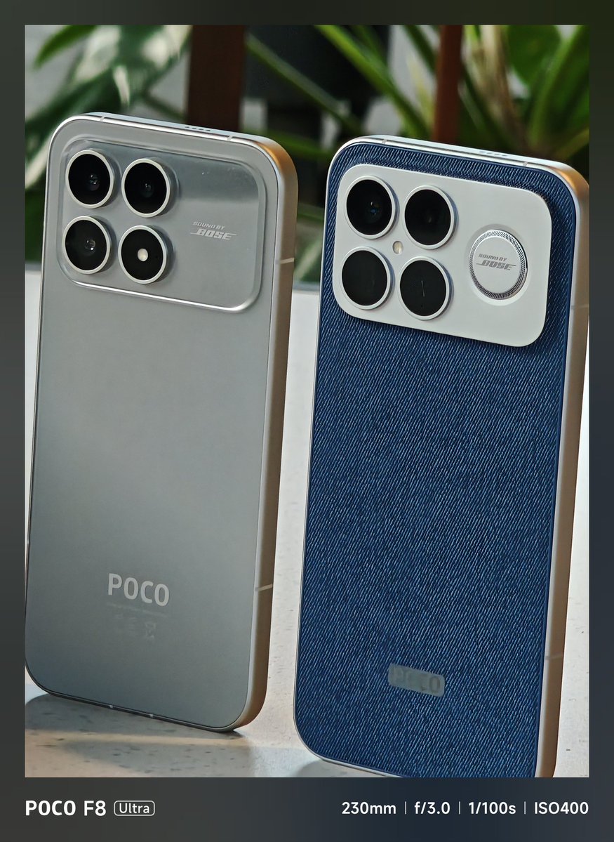 nirave's tweet image. 🤯 Is this the best value phone this year? 🔥

The @POCOGlobal #PocoF8Ultra is seriously impressive! 

💪 Top notch performance from @Snapdragon 8 Elite Gen 5 
📸 Outstanding camera
📲 Fab display
🎨 I am digging @Xiaomi #HyperOS3
🔊 @Bose Audio is the GOAT! 

All for $729. 🤯