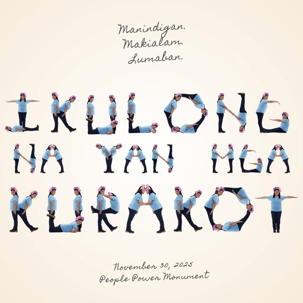 angatbuhay_ph's tweet image. Manindigan. Makialam. Lumaban.

November 30, 2025
People Power Monument