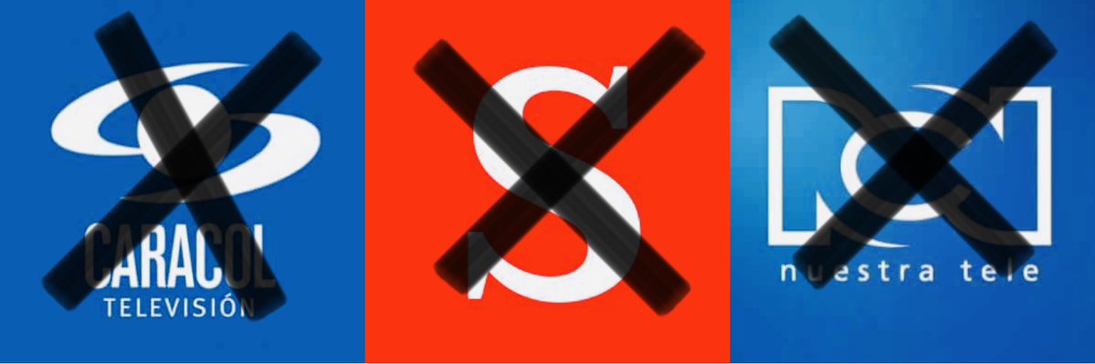 🚨ATENCIÓN: Sigamos con la campaña más grande Colombia para no consumir ni reproducir estos tres medios de comunicación.

Recuerden que #MentirasCaracol, #RCNMiente y también #SemanaMiente. 

Cuenta la leyenda que por cada persona que comparte, una persona más deja de ver a estos