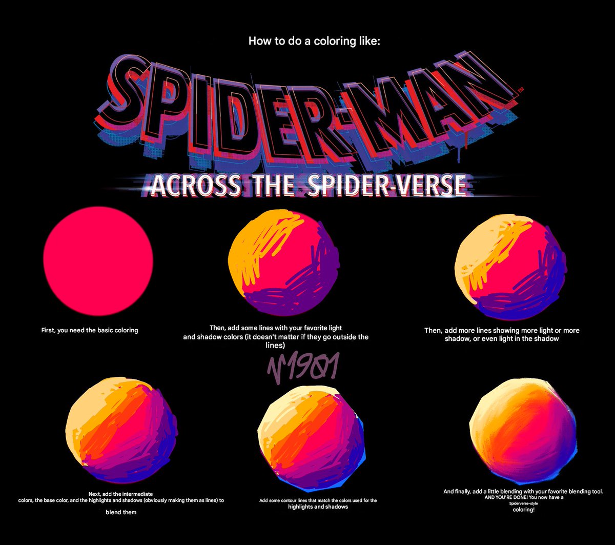 Valen1901ARTS's tweet image. Hows to do coloring like: #spiderverse

#drawingtutorial #color #spiderman #digitaldrawing #arttutorial